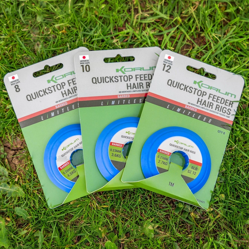 Korum Limitless Quickstop Feeder Hair Rigs Barbed